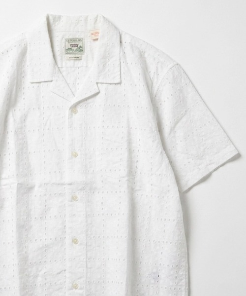 Levi's(リーバイス)の「2026SS Levi's/リーバイス THE SUNSET NO PKT CAMP SHIRT 総柄 無地 オープンカラーシャツ(シャツ/ブラウス・メンズ・ベージュ系その他/オートミール/ブラック/ホワイト/ブラック系その他/キナリ・L/M/XL)」の1枚目の写真