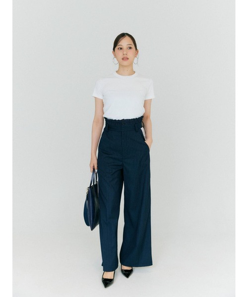 BLUE×PALANG(ブルーパラン)の「HANDSOME SIDE TAPTE SLACKS(スラックス・レディース・アイボリー/ネイビー・MEDIUM/SMALL)」の8枚目の写真