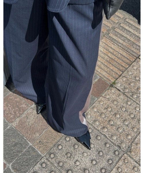 BLUE×PALANG(ブルーパラン)の「HANDSOME SIDE TAPTE SLACKS(スラックス・レディース・アイボリー/ネイビー・MEDIUM/SMALL)」の10枚目の写真