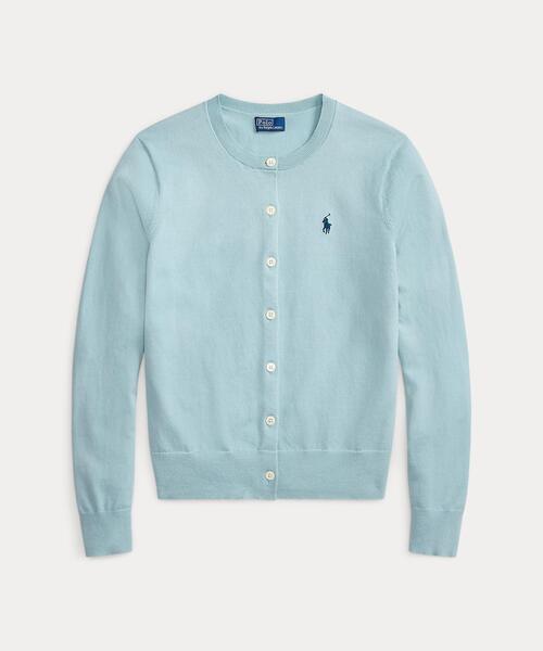 POLO RALPH LAUREN(ポロ ラルフ ローレン)の「コットン クルーネック カーディガン(カーディガン/ボレロ・レディース・グリーン・S/M/L/XS)」の8枚目の写真