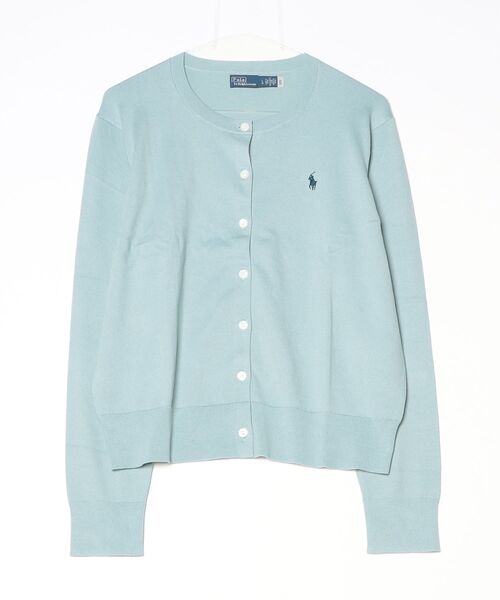 POLO RALPH LAUREN(ポロ ラルフ ローレン)の「コットン クルーネック カーディガン(カーディガン/ボレロ・レディース・グリーン・S/M/L/XS)」の3枚目の写真
