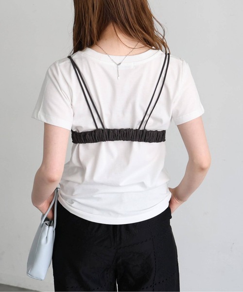 tiptop(ティップトップ)の「【ZOZO限定アイテム】ブラビスチェTシャツセット(Tシャツ/カットソー・レディース・オフホワイト/ピンク/グレー・FREE)」の7枚目の写真