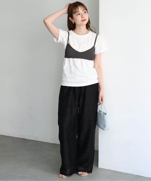 tiptop(ティップトップ)の「【ZOZO限定アイテム】ブラビスチェTシャツセット(Tシャツ/カットソー・レディース・オフホワイト/ピンク/グレー・FREE)」の8枚目の写真