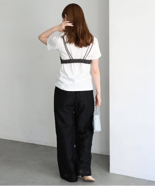 tiptop(ティップトップ)の「【ZOZO限定アイテム】ブラビスチェTシャツセット(Tシャツ/カットソー・レディース・オフホワイト/ピンク/グレー・FREE)」の10枚目の写真