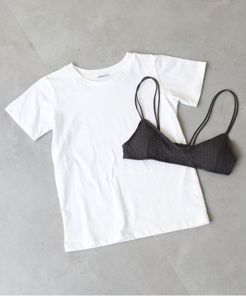 tiptop(ティップトップ)の「【ZOZO限定アイテム】ブラビスチェTシャツセット(Tシャツ/カットソー・レディース・オフホワイト/ピンク/グレー・FREE)」の11枚目の写真