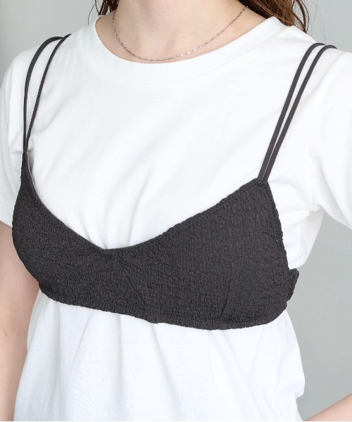 tiptop(ティップトップ)の「【ZOZO限定アイテム】ブラビスチェTシャツセット(Tシャツ/カットソー・レディース・オフホワイト/ピンク/グレー・FREE)」の12枚目の写真