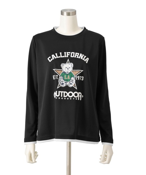 OUTDOOR PRODUCTS(アウトドアプロダクツ)の「OUTDOOR UV ドライ素材カジュアルトップス(Tシャツ/カットソー・レディース・ブラック/アイボリー・MEDIUM/LARGE/LL/3L)」の9枚目の写真