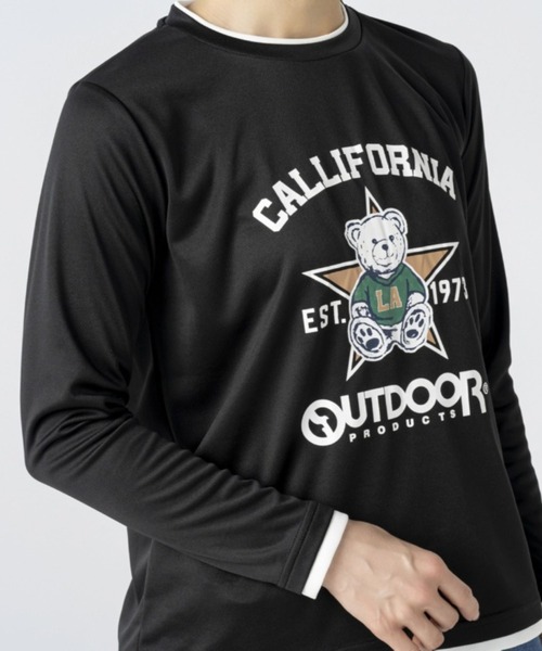 OUTDOOR PRODUCTS(アウトドアプロダクツ)の「OUTDOOR UV ドライ素材カジュアルトップス(Tシャツ/カットソー・レディース・ブラック/アイボリー・MEDIUM/LARGE/LL/3L)」の11枚目の写真