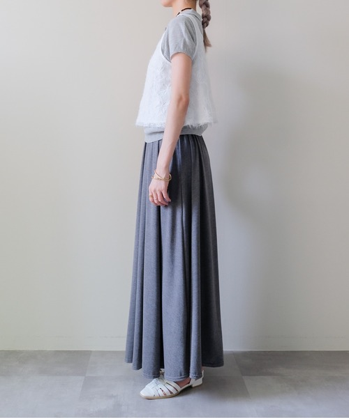 DOLLUPOOPS(ドールアップウップス)の「Feather Texture Tank Top(フェザーテクスチャータンクトップ)(タンクトップ・レディース・ブラック/オフホワイト・FREE)」の11枚目の写真