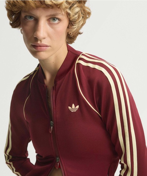 adidas(アディダス)の「adidas OG SPORT SUPERSTAR MIDLAYER SHIRT / アディダス オリジナルス スポーツ SST ミッドレイヤー シャツ(その他トップス・レディース・マルーン・S/M/L)」の3枚目の写真