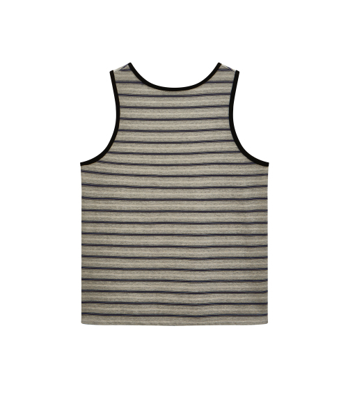ROLLINGSTUDIOS(ローリングスタジオ)の「COTTON STRIPE SLEEVELESS GREY/NAVY(Tシャツ/カットソー・メンズ・その他・MEDIUM/LARGE)」の2枚目の写真