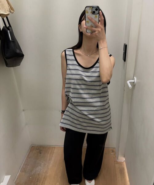 ROLLINGSTUDIOS(ローリングスタジオ)の「COTTON STRIPE SLEEVELESS GREY/NAVY(Tシャツ/カットソー・メンズ・その他・MEDIUM/LARGE)」の7枚目の写真