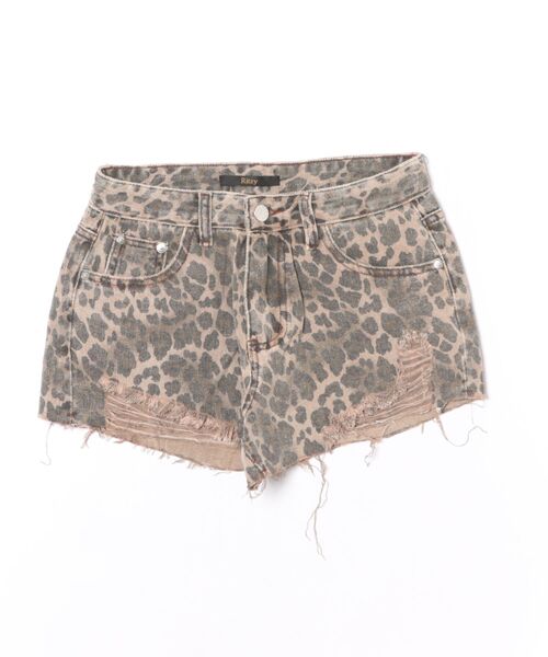 Ritzy(リッツィー)の「レオパード総柄ダメージデニムショーツ(デニムパンツ・レディース・レオパード・M/L/S)」の12枚目の写真