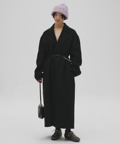 TODAYFUL（トゥデイフル）の「Wool Over Coat（ステンカラーコート・レディース・ブラック/チャコールグレー/ダークブラウン・38inch/36inch）」の4枚目の写真