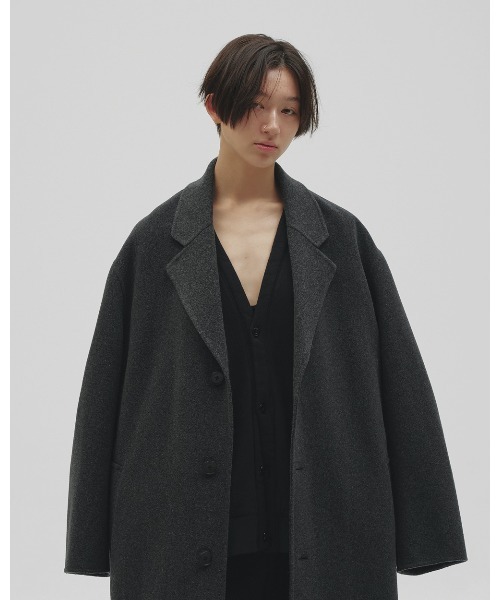 TODAYFUL（トゥデイフル）の「Wool Over Coat（ステンカラーコート・レディース・ブラック/チャコールグレー/ダークブラウン・38inch/36inch）」の8枚目の写真