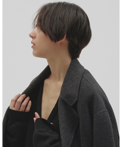 TODAYFUL（トゥデイフル）の「Wool Over Coat（ステンカラーコート・レディース・ブラック/チャコールグレー/ダークブラウン・38inch/36inch）」の9枚目の写真