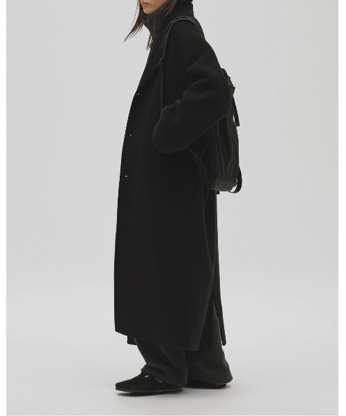 TODAYFUL（トゥデイフル）の「Wool Over Coat（ステンカラーコート・レディース・ブラック/チャコールグレー/ダークブラウン・38inch/36inch）」の11枚目の写真