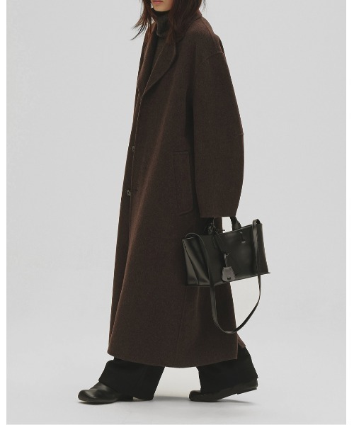 TODAYFUL（トゥデイフル）の「Wool Over Coat（ステンカラーコート・レディース・ブラック/チャコールグレー/ダークブラウン・38inch/36inch）」の14枚目の写真
