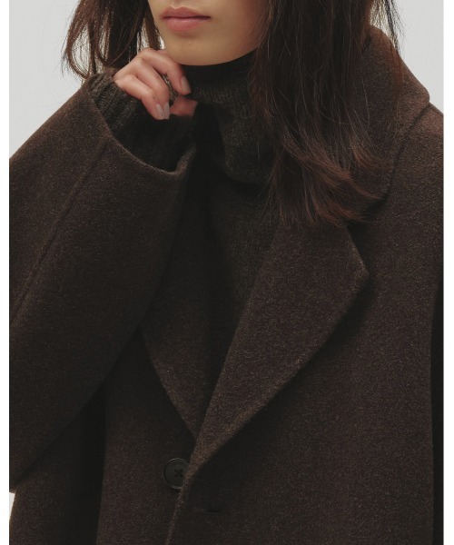 TODAYFUL（トゥデイフル）の「Wool Over Coat（ステンカラーコート・レディース・ブラック/チャコールグレー/ダークブラウン・38inch/36inch）」の15枚目の写真