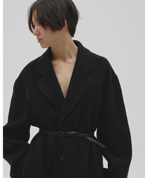 TODAYFUL（トゥデイフル）の「Wool Over Coat（ステンカラーコート・レディース・ブラック/チャコールグレー/ダークブラウン・38inch/36inch）」の17枚目の写真