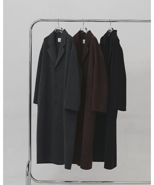 TODAYFUL（トゥデイフル）の「Wool Over Coat（ステンカラーコート・レディース・ブラック/チャコールグレー/ダークブラウン・38inch/36inch）」の19枚目の写真