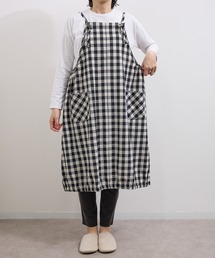 COMMON WARE（コモンウェアー）の「URT:綿100 生地洗い バルーンエプロン　95cm丈（エプロン）」