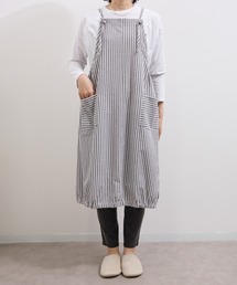 COMMON WARE（コモンウェアー）の「URT:綿100 生地洗い バルーンエプロン　95cm丈（エプロン）」