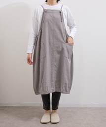 COMMON WARE（コモンウェアー）の「URT:綿100 生地洗い バルーンエプロン　95cm丈（エプロン）」