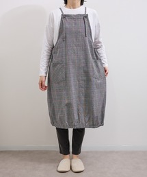 COMMON WARE（コモンウェアー）の「URT:綿100 生地洗い バルーンエプロン　95cm丈（エプロン）」