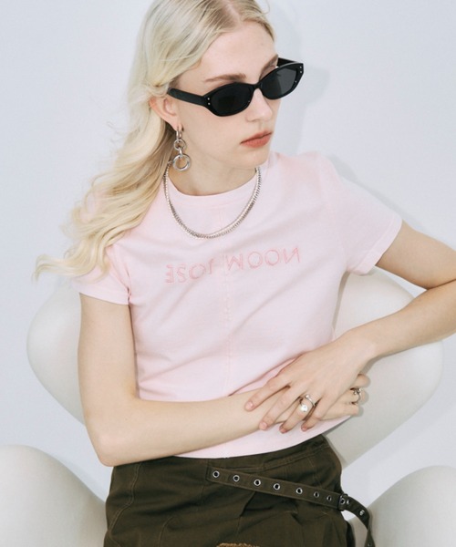 Ｍoon　ピンク　シャツ JOSE MOON｜ジョゼムーン（レディース）のTシャツ/カットソー（ピンク