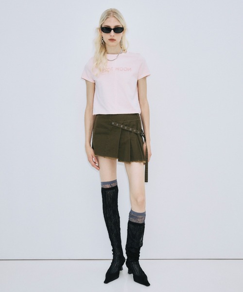 JOSE MOON(ジョゼムーン)の「UPSIDE DOWN LOGO T-SHIRT/アップサイドダウンロゴTシャツ(Tシャツ/カットソー・レディース・ライトピンク/グレー/ホワイト/ブラック・FREE)」の17枚目の写真