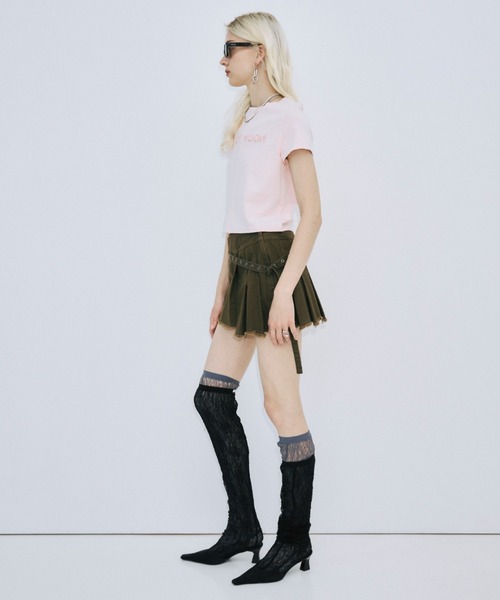 JOSE MOON(ジョゼムーン)の「UPSIDE DOWN LOGO T-SHIRT/アップサイドダウンロゴTシャツ(Tシャツ/カットソー・レディース・ライトピンク/グレー/ホワイト/ブラック・FREE)」の21枚目の写真