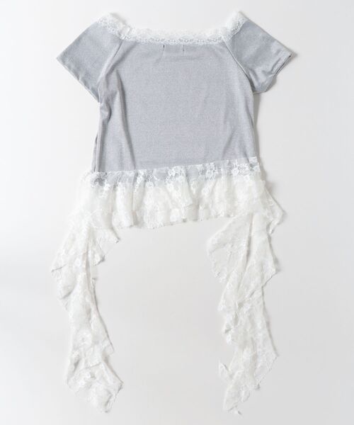 FUNdaysion(ファンデイション)の「レースオフショルトップス(Tシャツ/カットソー・レディース・グレー・M)」の14枚目の写真