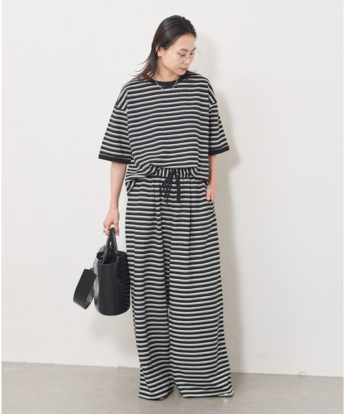 JOURNAL STANDARD(ジャーナルスタンダード)の「パイルボーダーパンツ(その他パンツ・レディース・ブラック/ブラック系その他・FREE)」の3枚目の写真