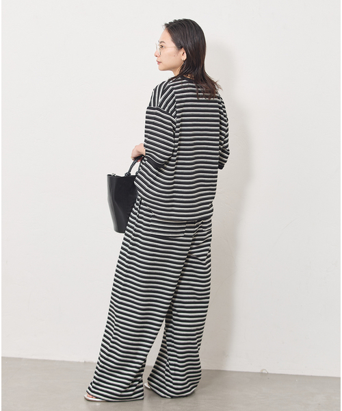 JOURNAL STANDARD(ジャーナルスタンダード)の「パイルボーダーパンツ(その他パンツ・レディース・ブラック/ブラック系その他・FREE)」の5枚目の写真