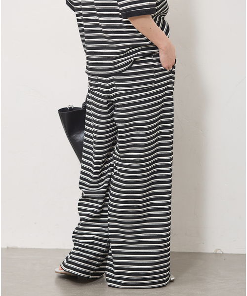 JOURNAL STANDARD(ジャーナルスタンダード)の「パイルボーダーパンツ(その他パンツ・レディース・ブラック/ブラック系その他・FREE)」の6枚目の写真