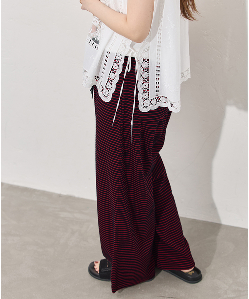JOURNAL STANDARD(ジャーナルスタンダード)の「パイルボーダーパンツ(その他パンツ・レディース・ブラック/ブラック系その他・FREE)」の10枚目の写真