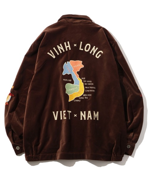 CORPUS TOKYO（コーパス トーキョー）の「【HOUSTON/ヒューストン】VELVETEEN VIETNAM JACKET/ベルベティーン ベトナムジャケット(MAP)（ミリタリージャケット・メンズ・ターコイズブルー/ブラウン/ブラック・M/L/XL）」の9枚目の写真