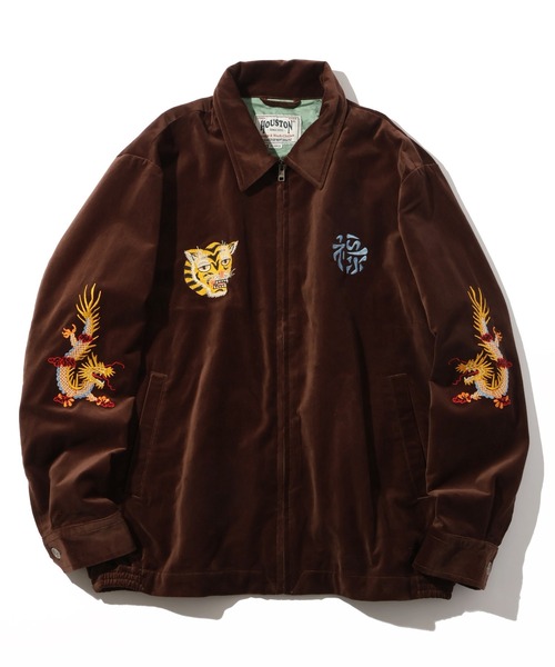 CORPUS TOKYO（コーパス トーキョー）の「【HOUSTON/ヒューストン】VELVETEEN VIETNAM JACKET/ベルベティーン ベトナムジャケット(MAP)（ミリタリージャケット・メンズ・ターコイズブルー/ブラウン/ブラック・M/L/XL）」の8枚目の写真