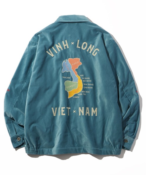 CORPUS TOKYO（コーパス トーキョー）の「【HOUSTON/ヒューストン】VELVETEEN VIETNAM JACKET/ベルベティーン ベトナムジャケット(MAP)（ミリタリージャケット・メンズ・ターコイズブルー/ブラウン/ブラック・M/L/XL）」の11枚目の写真