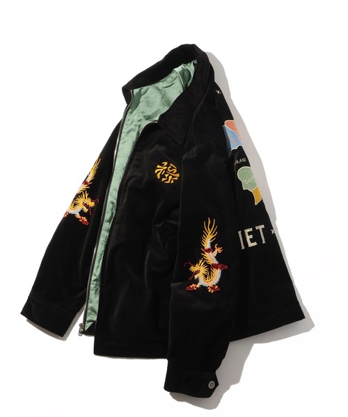 CORPUS TOKYO（コーパス トーキョー）の「【HOUSTON/ヒューストン】VELVETEEN VIETNAM JACKET/ベルベティーン ベトナムジャケット(MAP)（ミリタリージャケット・メンズ・ターコイズブルー/ブラウン/ブラック・M/L/XL）」の5枚目の写真