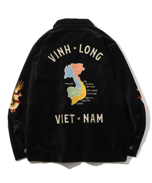 CORPUS TOKYO（コーパス トーキョー）の「【HOUSTON/ヒューストン】VELVETEEN VIETNAM JACKET/ベルベティーン ベトナムジャケット(MAP)（ミリタリージャケット・メンズ・ターコイズブルー/ブラウン/ブラック・M/L/XL）」の7枚目の写真