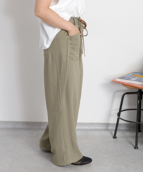 cepo（セポ）の「〈セットアップ対応〉LINENミックス サイドタックパンツ（その他パンツ・レディース・チャコール/オリーブ・L/M/S）」の18枚目の写真