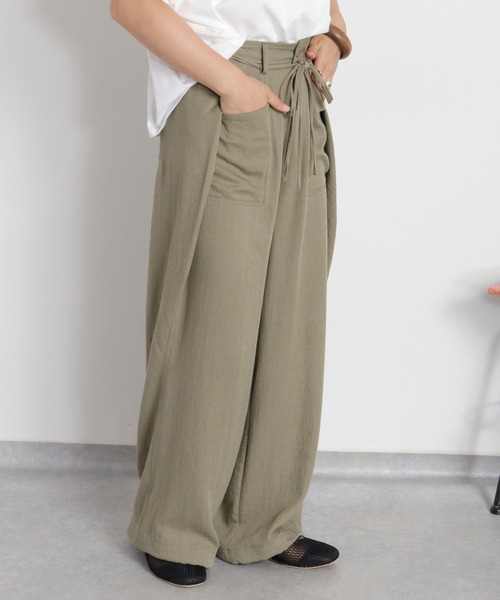 cepo（セポ）の「〈セットアップ対応〉LINENミックス サイドタックパンツ（その他パンツ・レディース・チャコール/オリーブ・L/M/S）」の19枚目の写真