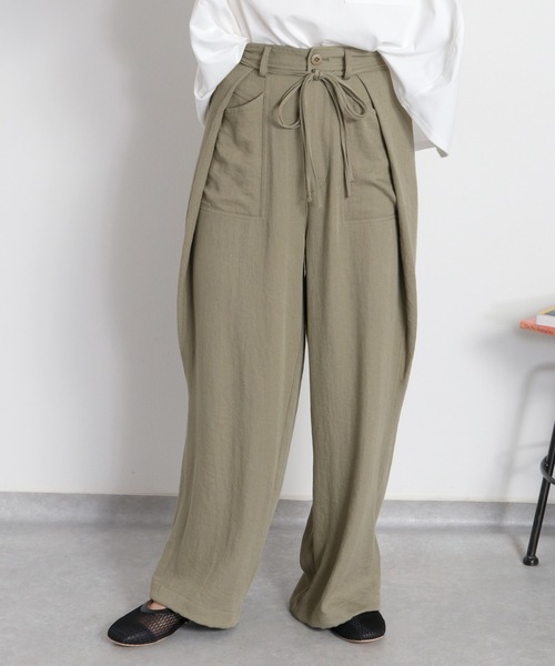 cepo（セポ）の「〈セットアップ対応〉LINENミックス サイドタックパンツ（その他パンツ・レディース・チャコール/オリーブ・L/M/S）」の20枚目の写真