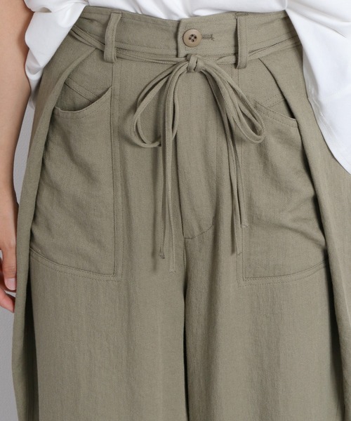 cepo（セポ）の「〈セットアップ対応〉LINENミックス サイドタックパンツ（その他パンツ・レディース・チャコール/オリーブ・L/M/S）」の3枚目の写真