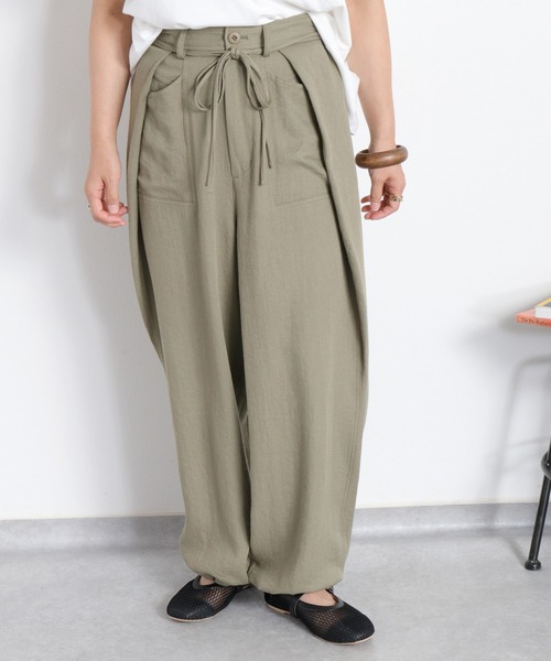 cepo（セポ）の「〈セットアップ対応〉LINENミックス サイドタックパンツ（その他パンツ・レディース・チャコール/オリーブ・L/M/S）」の22枚目の写真
