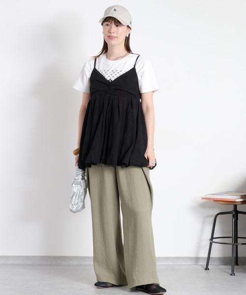 cepo（セポ）の「〈セットアップ対応〉LINENミックス サイドタックパンツ（その他パンツ・レディース・チャコール/オリーブ・L/M/S）」の13枚目の写真