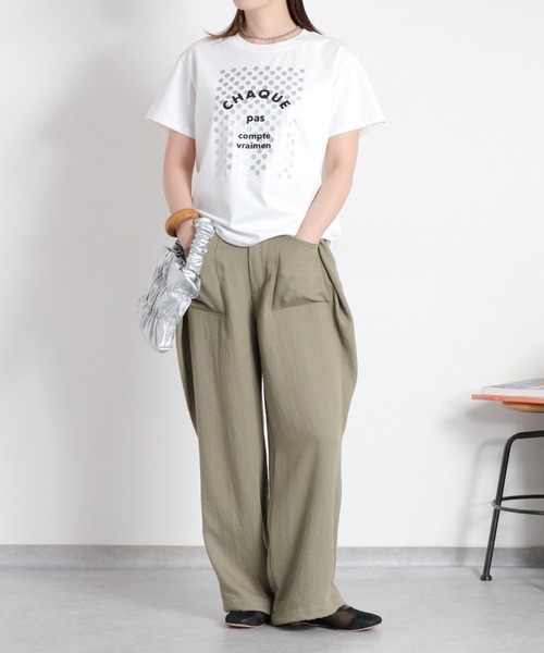 cepo（セポ）の「〈セットアップ対応〉LINENミックス サイドタックパンツ（その他パンツ・レディース・チャコール/オリーブ・L/M/S）」の11枚目の写真
