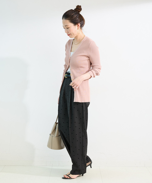 B.C STOCK(ベーセーストック)の「《追加2》手洗い可 / ドットフロッキースティックパンツ(スラックス・レディース・ブラック/ブラウン・SMALL/MEDIUM)」の4枚目の写真